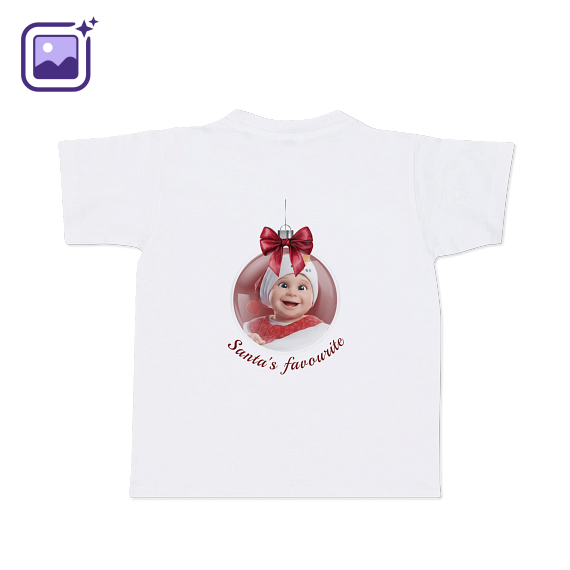 Kinder T-Shirt mit KI Weiss Rückseite