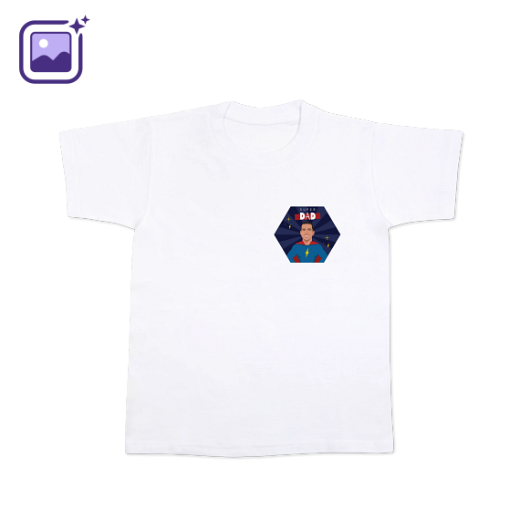 T-shirt with AI Kids White Front