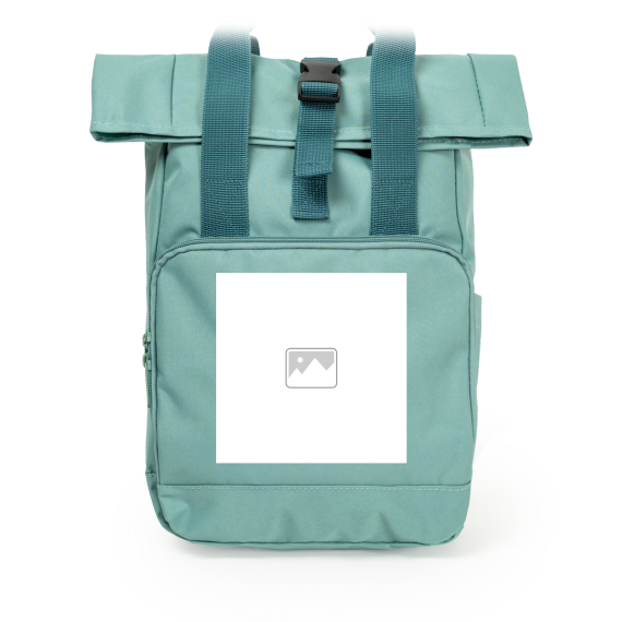 Backpack sage green with print Backpack sage green with print