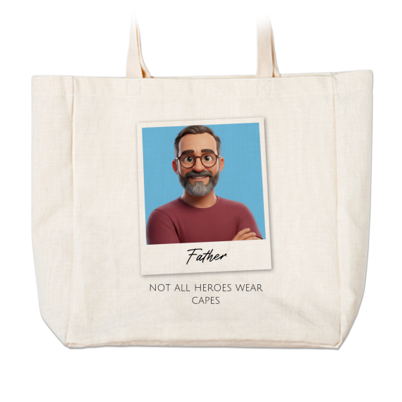 BagShopper32x30_RetroPrintAvatarBlue