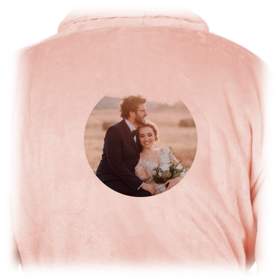 Dressing Gown pink-coloured with print back Dressing Gown pink-coloured with print back