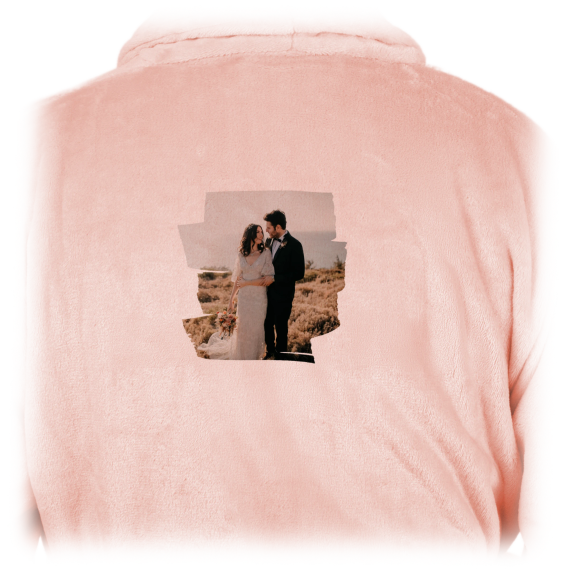 Dressing Gown pink-coloured with print back Dressing Gown pink-coloured with print back