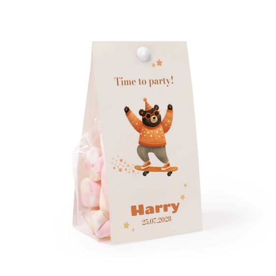 Retro Skater Bear - Text Only