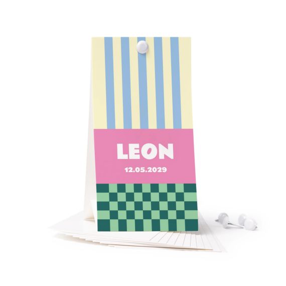Standing card - set of 12 (6,5 x 12 cm)