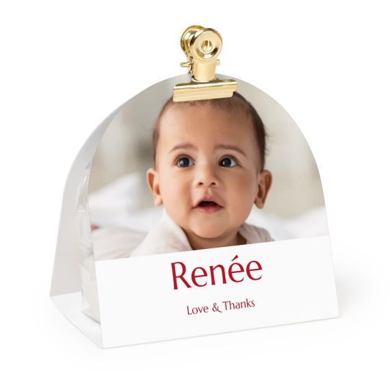 Red Text Small Photo