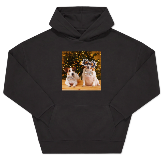 Hoodie Unisex Svart Tryck framsida Hoodie Unisex Svart Tryck framsida