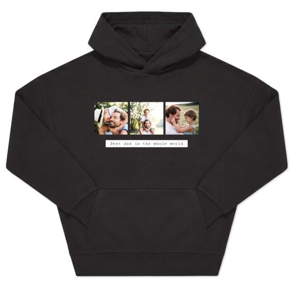 Hoodie Unisex Zwart Print voorkant Hoodie Unisex Zwart Print voorkant