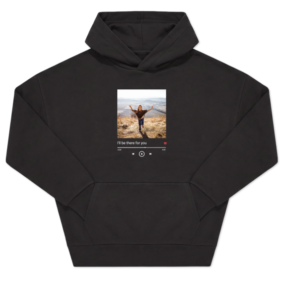 Hoodie Unisex Black Print front Hoodie Unisex Black Print front