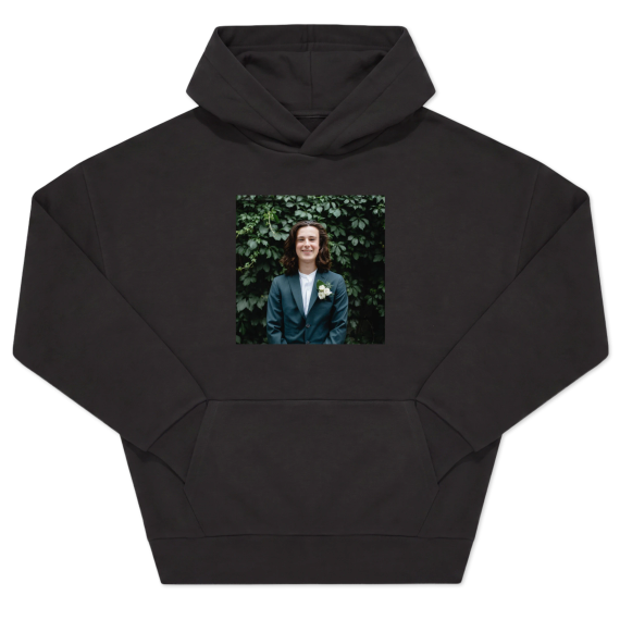Hoodie Unisex Black Print front Hoodie Unisex Black Print front