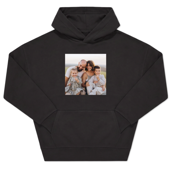 Unisex-Pullover, Schwarz Aufdruck auf der Vorderseite