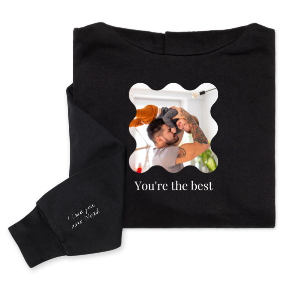 Hoodie Unisex Black Print front and sleeve Hoodie Unisex Black Print front and sleeve