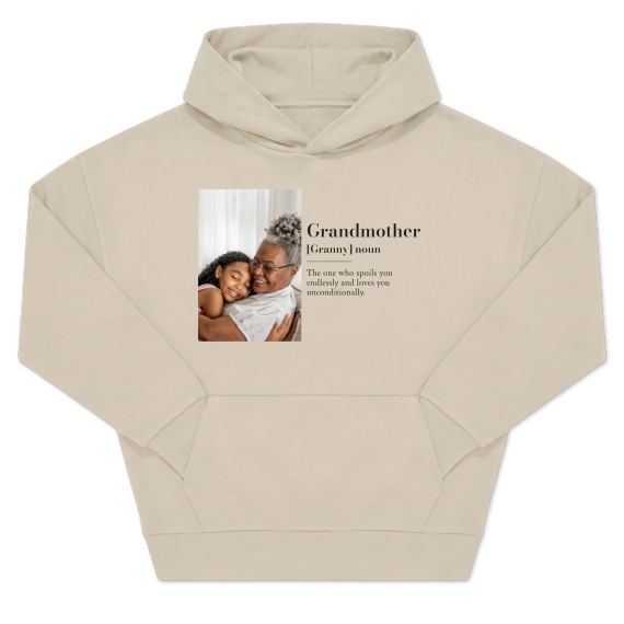 Hoodie beige unisexe Imprimé au devant