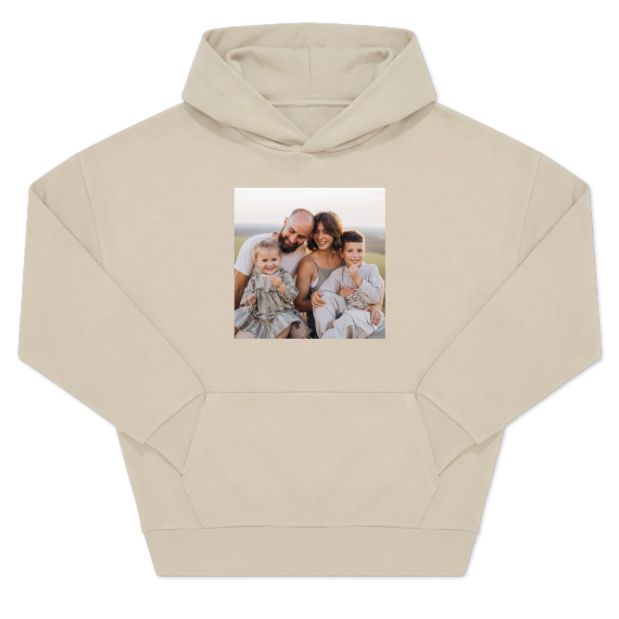 Unisex-Pullover, Beige Aufdruck auf der Vorderseite