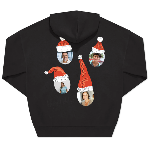 Hoodie Unisex Zwart Print achterkant Hoodie Unisex Zwart Print achterkant