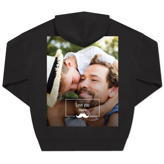 Hoodie Noir unisexe Imprimé au dos Hoodie Noir unisexe Imprimé au dos