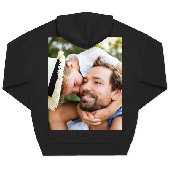 Hoodie Unisex Black Print back Hoodie Unisex Black Print back