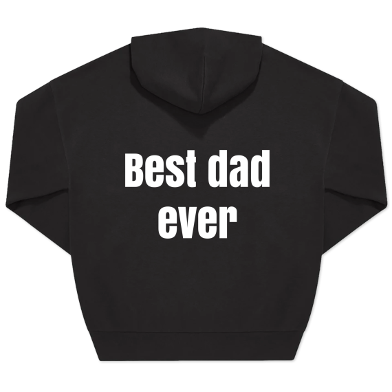 Hoodie Unisex Zwart Print achterkant Hoodie Unisex Zwart Print achterkant