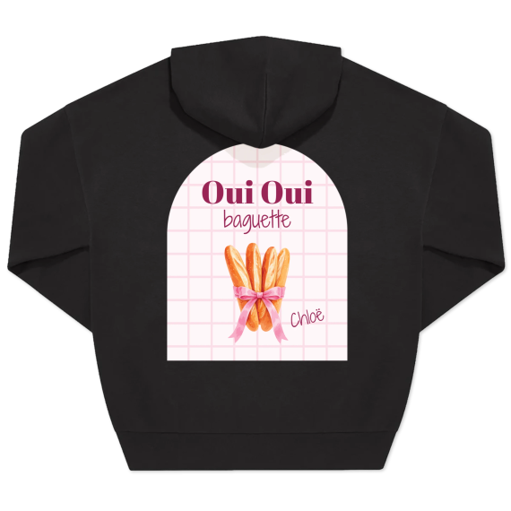 Hoodie Unisex Black Print back Hoodie Unisex Black Print back