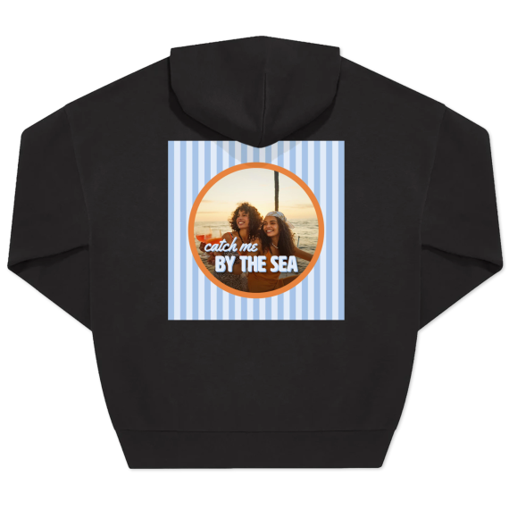 Hoodie Unisex Black Print back Hoodie Unisex Black Print back