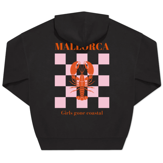 Hoodie Unisex Svart Tryck baksida