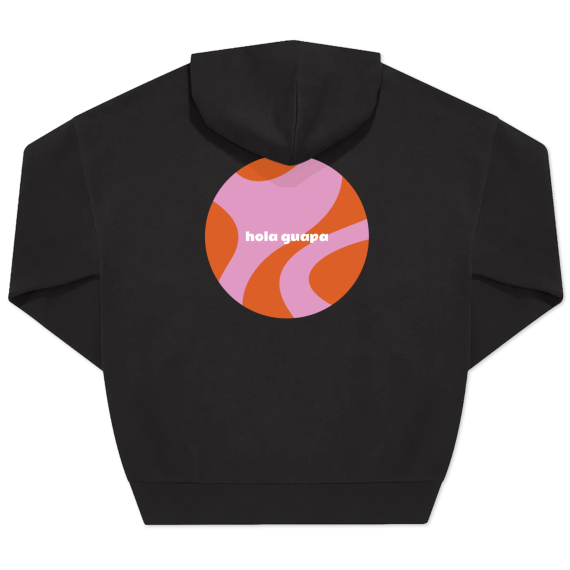 Hoodie Unisex Black Print back Hoodie Unisex Black Print back