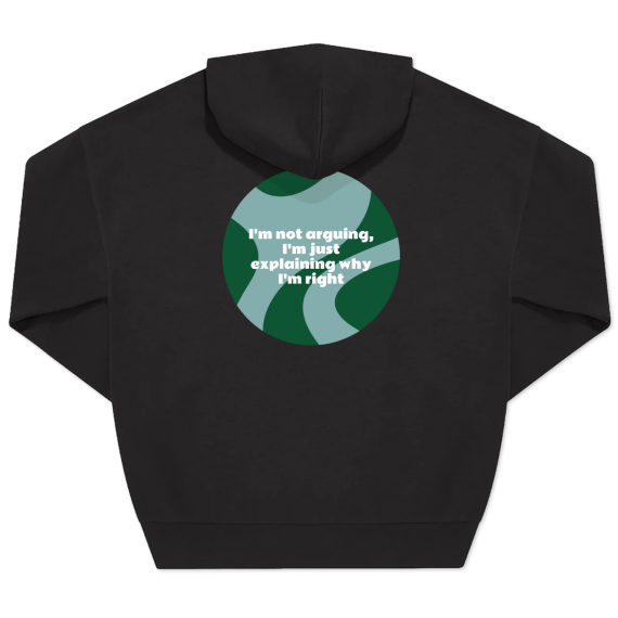 Hoodie Unisex Black Print back Hoodie Unisex Black Print back