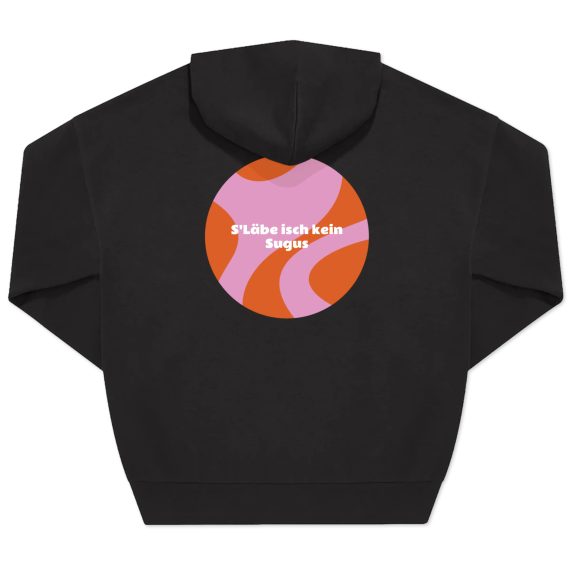 Unisex-Pullover, Schwarz Aufdruck auf der Rückseite Unisex-Pullover, Schwarz Aufdruck auf der Rückseite