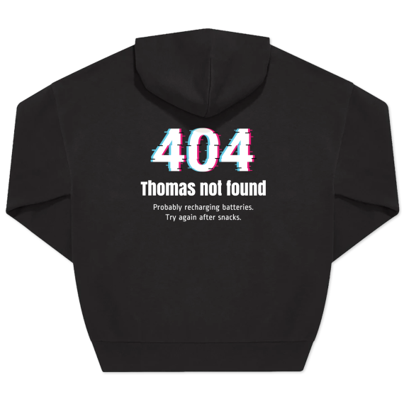 Hoodie Unisex Zwart Print achterkant