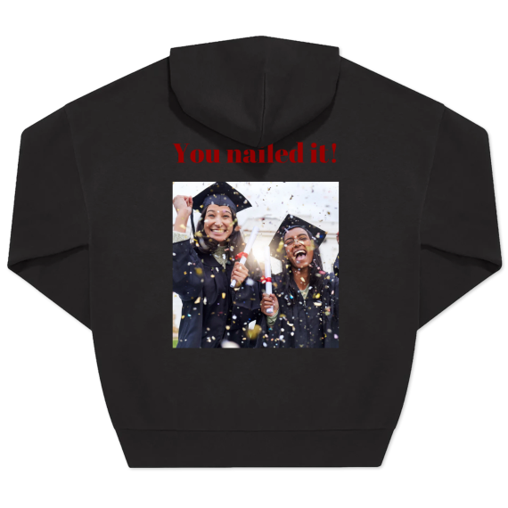 Unisex-Pullover, Schwarz Aufdruck auf der Rückseite Unisex-Pullover, Schwarz Aufdruck auf der Rückseite