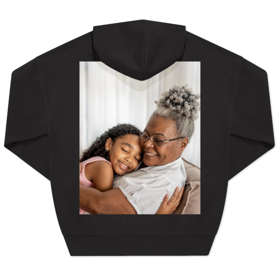Hoodie Noir unisexe Imprimé au dos Hoodie Noir unisexe Imprimé au dos