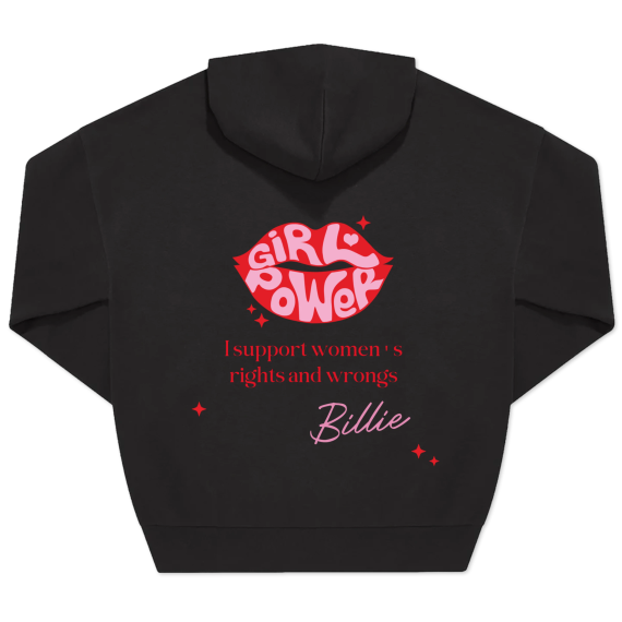 Hoodie Unisex Black Print back