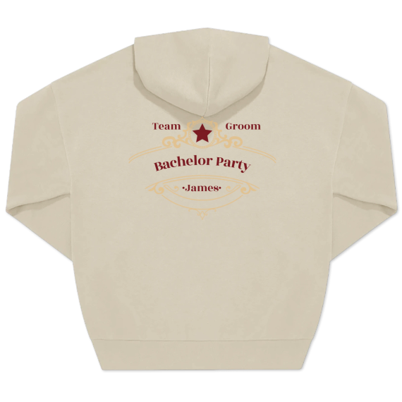 Hoodie Unisex Sand Trykk bagside Hoodie Unisex Sand Trykk bagside