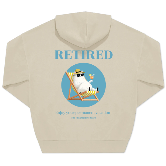 Hoodie beige unisexe Imprimé au dos Hoodie beige unisexe Imprimé au dos