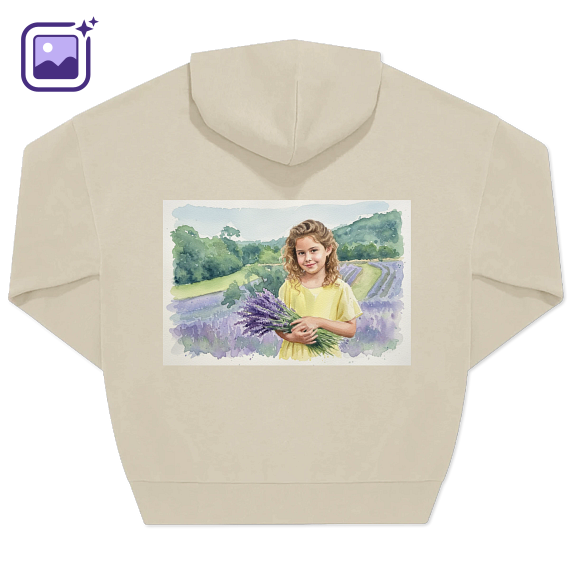 Hoodie beige unisexe Imprimé au dos Hoodie beige unisexe Imprimé au dos