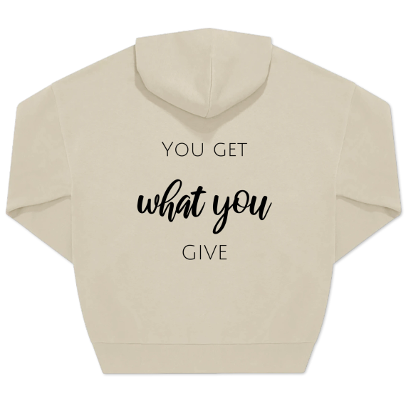Hoodie beige unisexe Imprimé au dos Hoodie beige unisexe Imprimé au dos