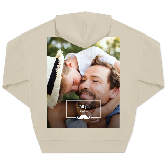 Hoodie beige unisexe Imprimé au dos Hoodie beige unisexe Imprimé au dos