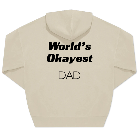 Hoodie Unisex Beige Print achterkant Hoodie Unisex Beige Print achterkant