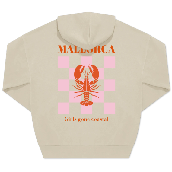 Unisex-Pullover, Beige Aufdruck auf der Rückseite Unisex-Pullover, Beige Aufdruck auf der Rückseite