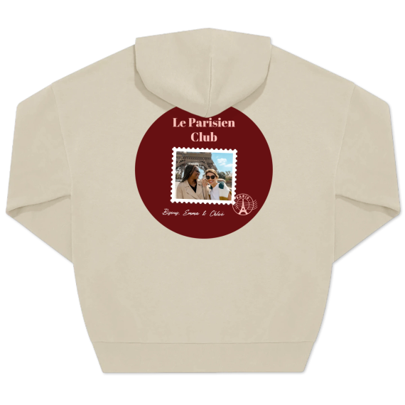 Hoodie Unisex Sand Tryck baksida