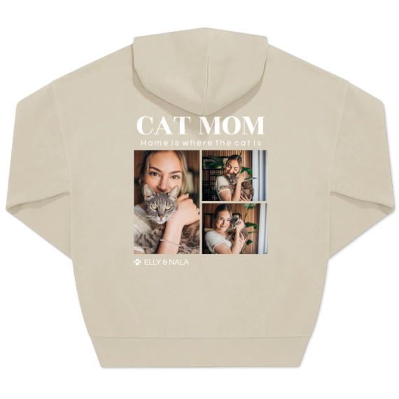 Hoodie Unisex Sand Tryck baksida
