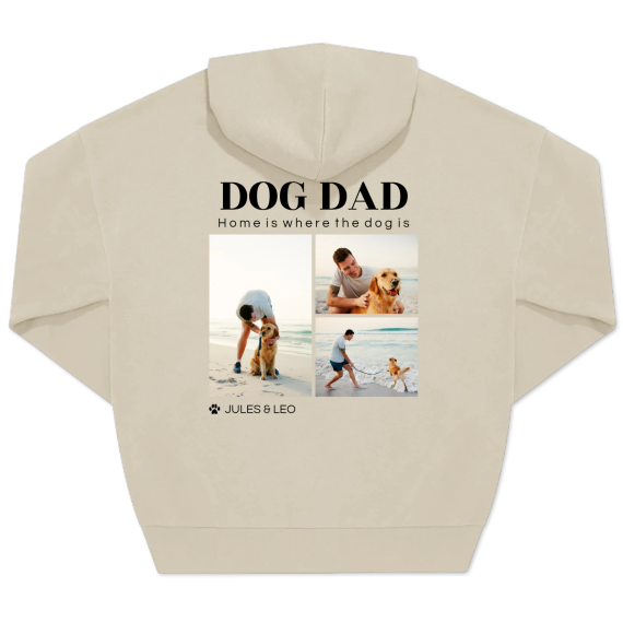 Hoodie Unisex Sand Tryck baksida