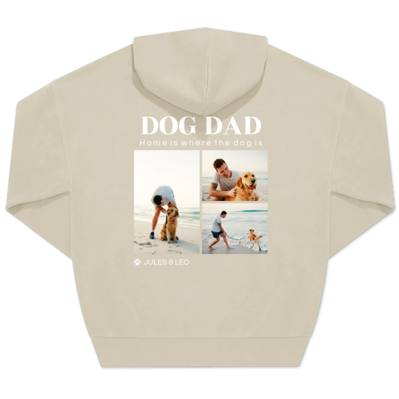 Hoodie Unisex Sand Tryck baksida