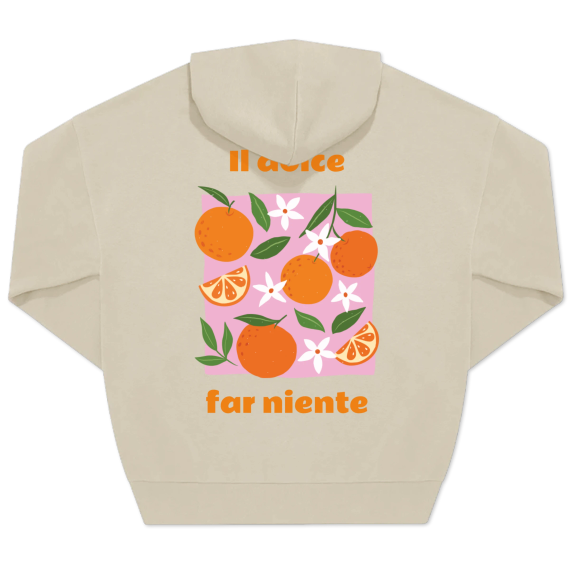 Hoodie beige unisexe Imprimé au dos Hoodie beige unisexe Imprimé au dos