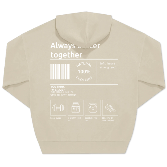 Hoodie Unisex Sand Print back Hoodie Unisex Sand Print back