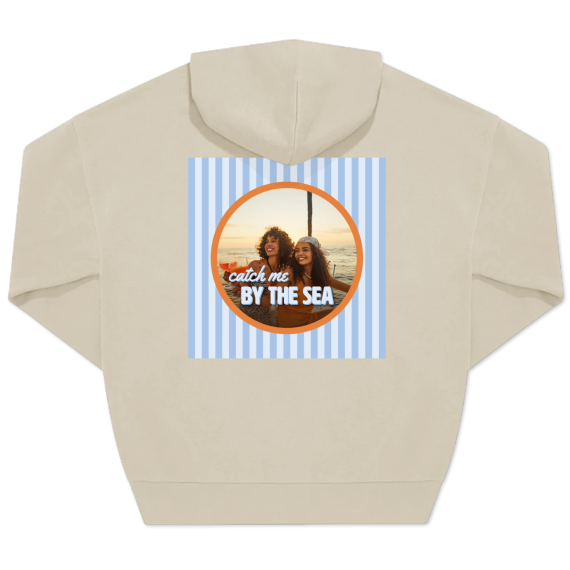 Hoodie Unisex Sand Tryck baksida Hoodie Unisex Sand Tryck baksida