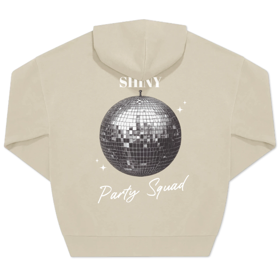 Hoodie Unisex Beige Print achterkant Hoodie Unisex Beige Print achterkant