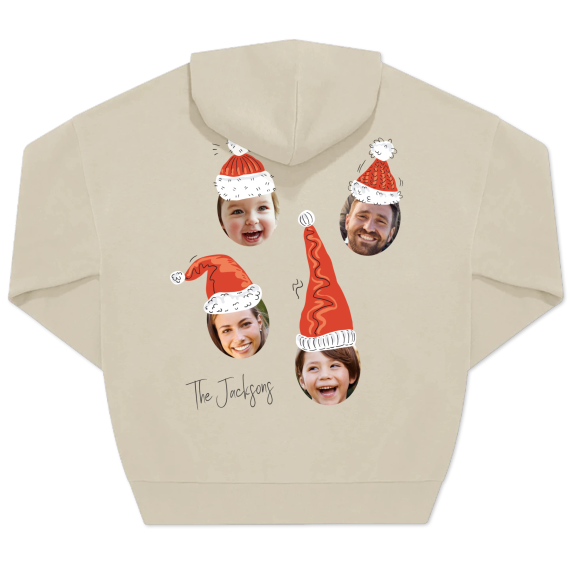 Hoodie Unisex Beige Print achterkant Hoodie Unisex Beige Print achterkant