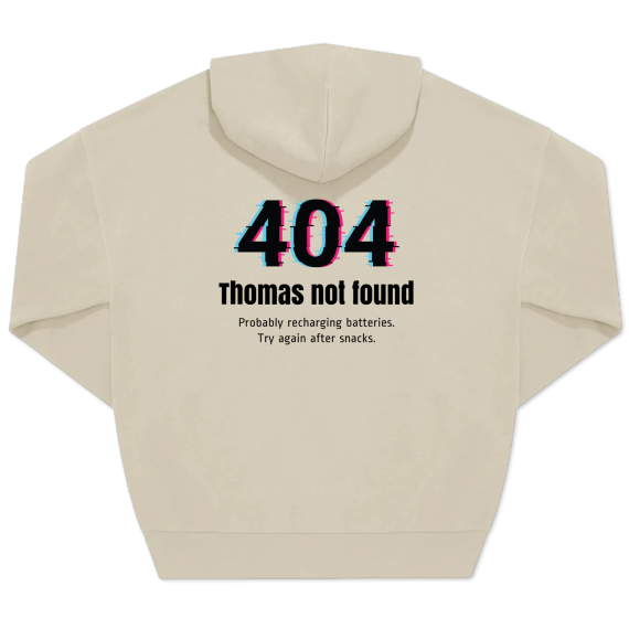 Hoodie Unisex Beige Print achterkant