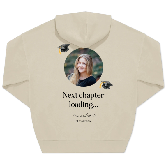 Hoodie beige unisexe Imprimé au dos Hoodie beige unisexe Imprimé au dos