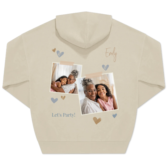 Hoodie beige unisexe Imprimé au dos Hoodie beige unisexe Imprimé au dos